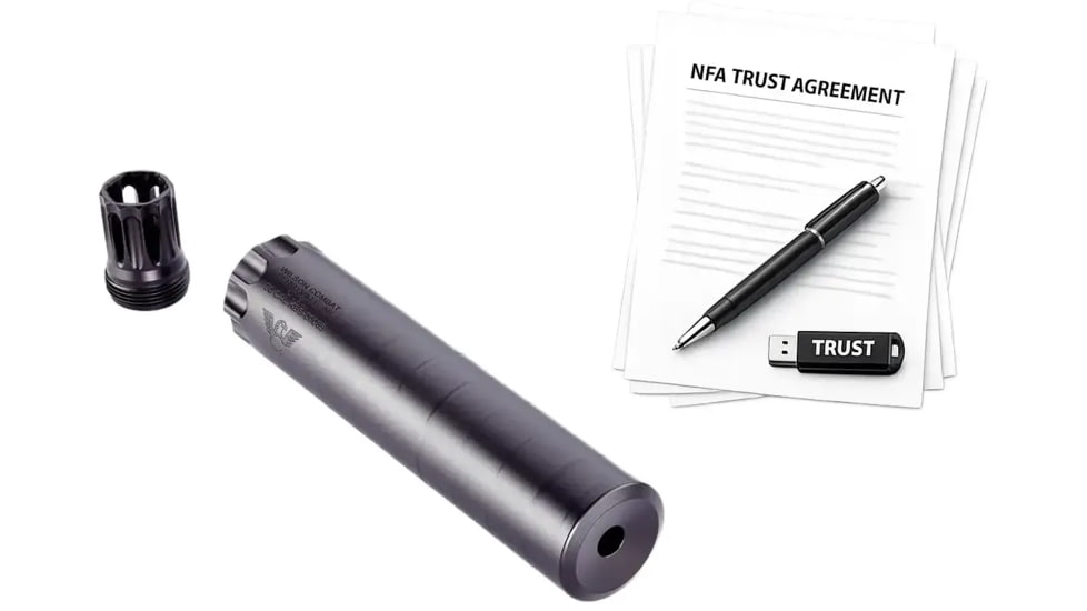 Wilson Combat Quell SS 5.56mm Suppressor, 1.5x6.9in, Black, w/ NFA Trust Registration, 100000231397-KIT1