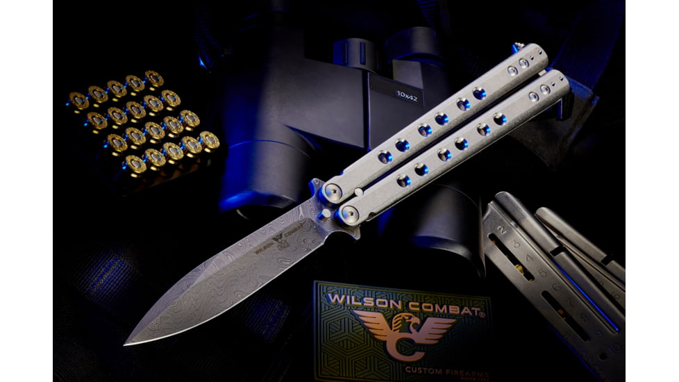 Wilson Combat SuperFly Tactical Butterfly Folding Knife, Damascus, WTK-SF-D