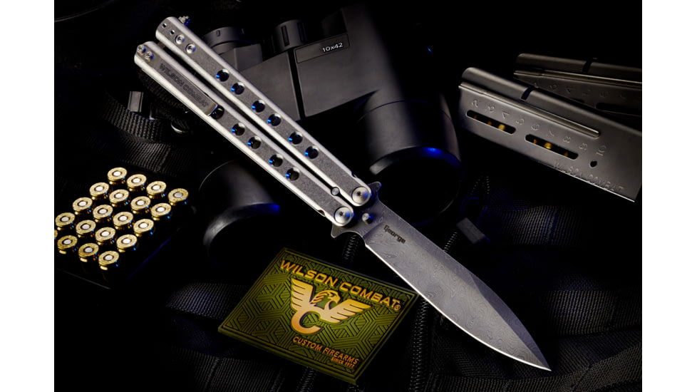 Wilson Combat SuperFly Tactical Butterfly Folding Knife, Damascus, WTK-SF-D