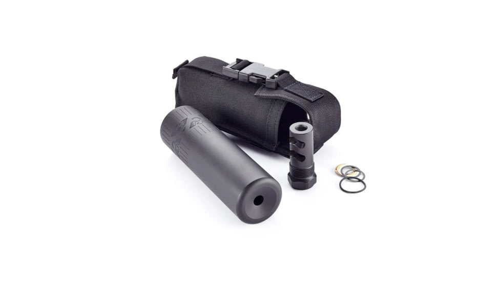 Wilson Combat Whisper 5.56x45mm NATO MB Suppressor, 1/2x28, 1.875x6.3125 in, Black, 100000230322