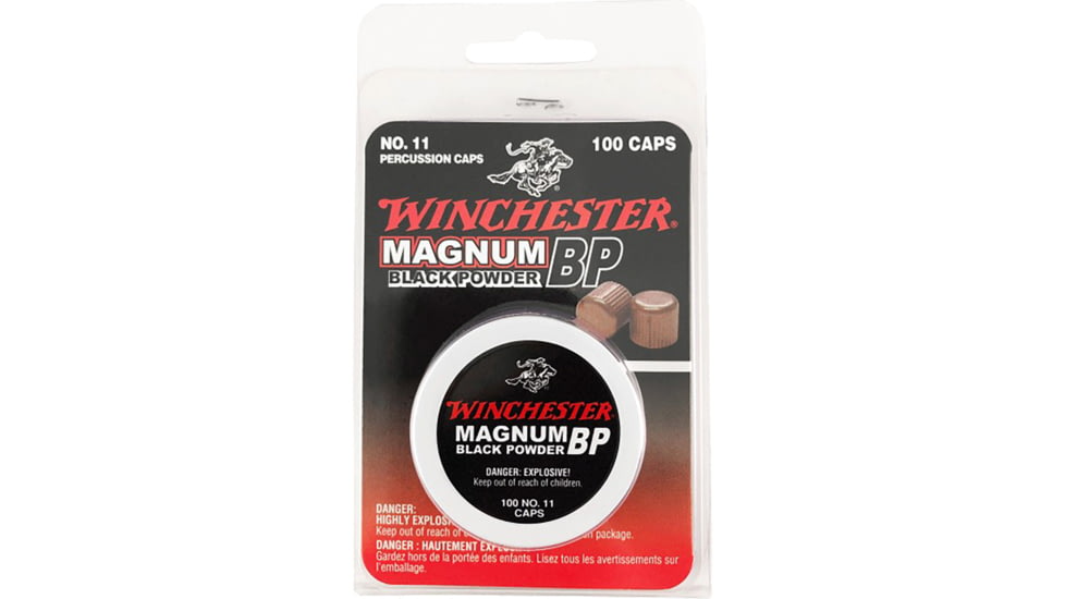 Winchester Ammo Percussion Cap Magnum Black Powder #11, 100 Per Box, SML11