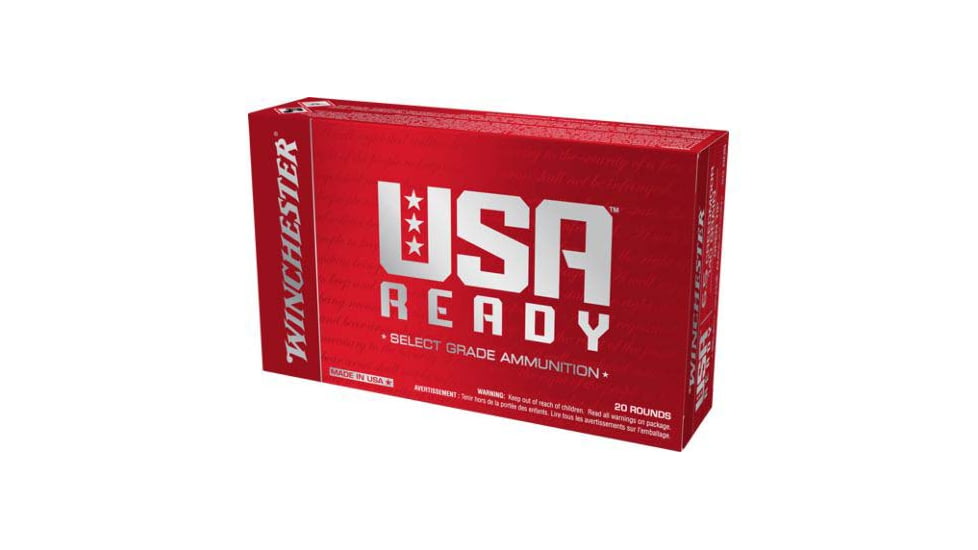 Winchester USA Ready 6.5 Creedmoor 140 Grain Open Tip Match (OTM) Rifle Ammunition, 20 Rounds, RED65140
