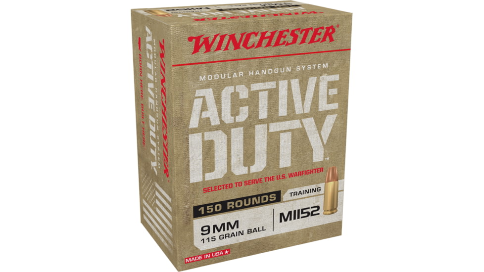 Winchester 9 mm Luger 115 Fmj Steel Winchester, WIN9MHSCL