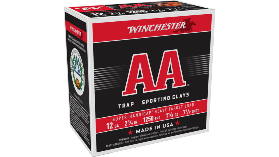 Winchester AA 12 Gauge 1 1/8 oz 2.75in Centerfire Shotgun Ammo, 25 Rounds, AAHA127