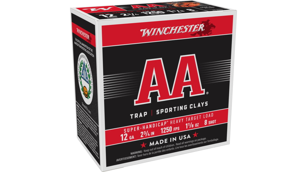 Winchester AA 12 Gauge 1 1/8 oz 2.75in Centerfire Shotgun Ammo, 25 Rounds, AAHA128