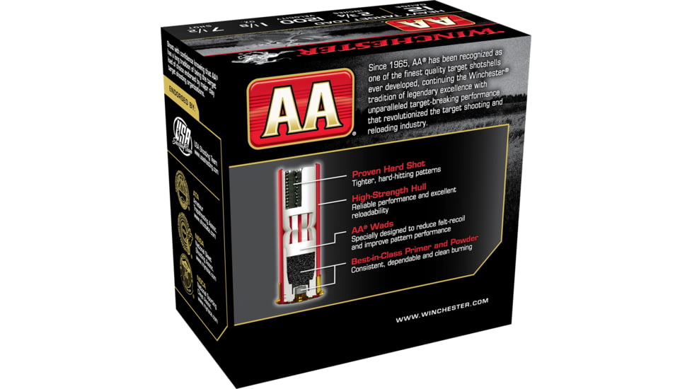 Winchester AA 12 Gauge 1 1/8 oz 2.75in Centerfire Shotgun Ammo, 25 Rounds, AAM127