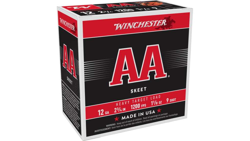 Winchester AA 12 Gauge 1 1/8 oz 2.75in Centerfire Shotgun Ammo, 25 Rounds, AAM129