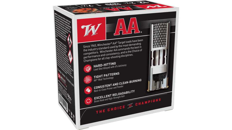 Winchester AA 12 Gauge 1 oz 2.75in Centerfire Shotgun Ammo, 25 Rounds, AAHLA127