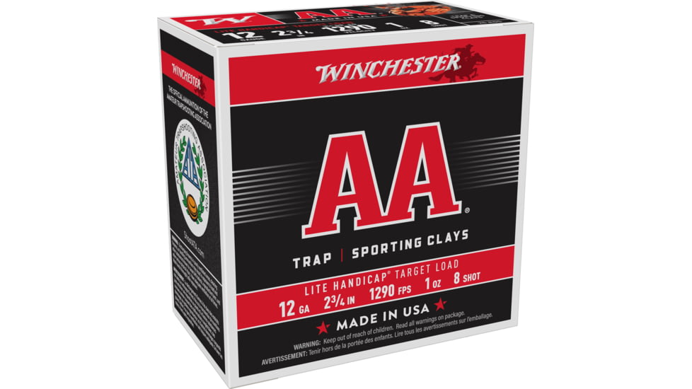 Winchester AA 12 Gauge 1 oz 2.75in Centerfire Shotgun Ammo, 25 Rounds, AAHLA128