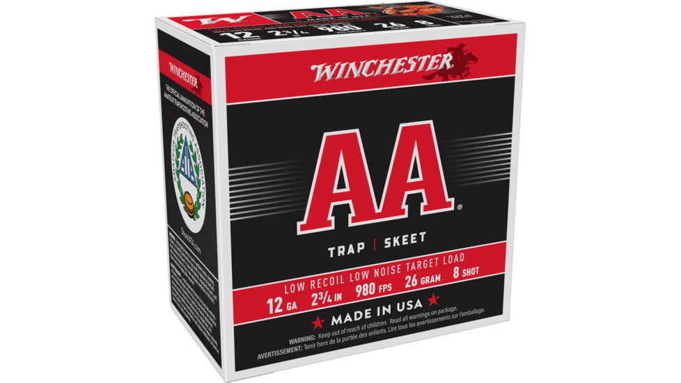 Winchester AA 12 Gauge 7/8 oz 2.75in Centerfire Shotgun Ammo, 25 Rounds, AA12FL8