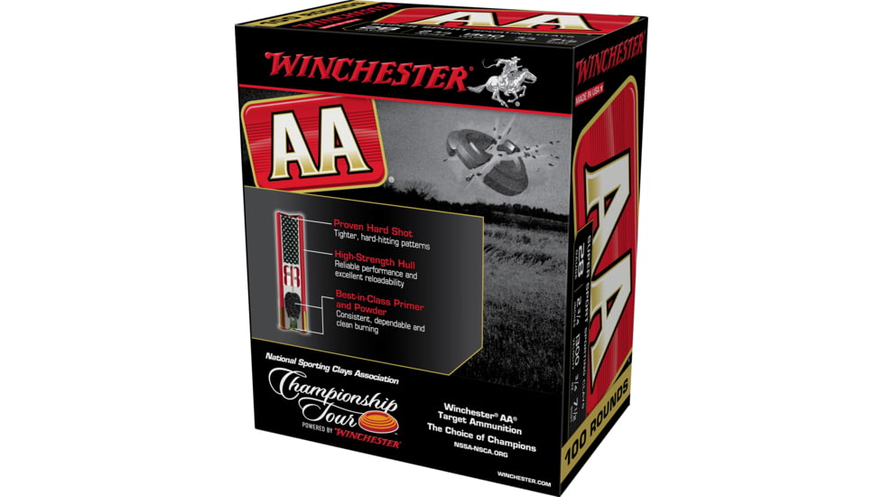 Winchester AA 28 Gauge 3/4 oz 2.75in Centerfire Shotgun Ammo, 100 Rounds, AASC287VP