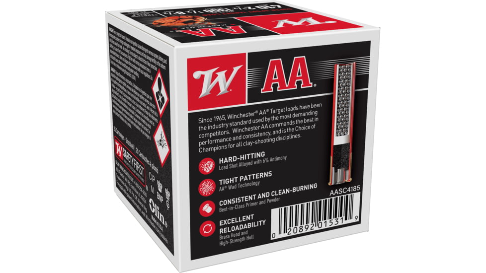 Winchester AA, .410 Bore, 1/2 oz, 2.5in, 8.5 Shot, Centerfire Shotgun Ammo, 25 Rounds, AASC4185