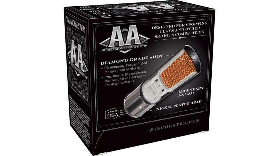 Winchester AA DIAMOND GRADE 12 Gauge 1 1/8 oz 2.75in Centerfire Shotgun Ammo, 25 Rounds, AADG12507