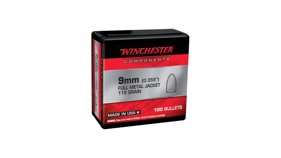 Winchester Ammo Centerfire Handgun Reloading 38 Cal .357 110 Gr Jacketed Hollow WB38HP110D