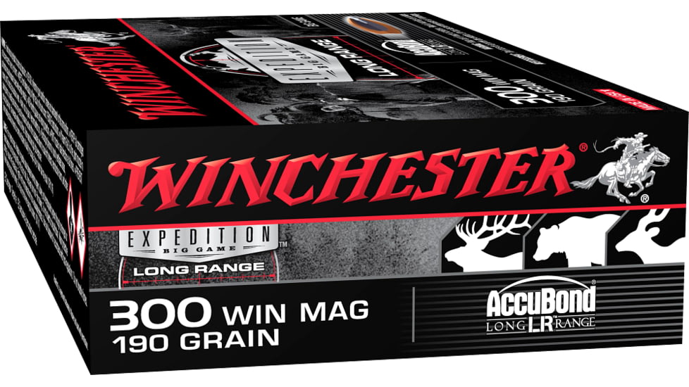 Winchester Ammo S300LR Expedition Big Game Long Range 300 Win Mag 190Gr AccuBon, S300LR