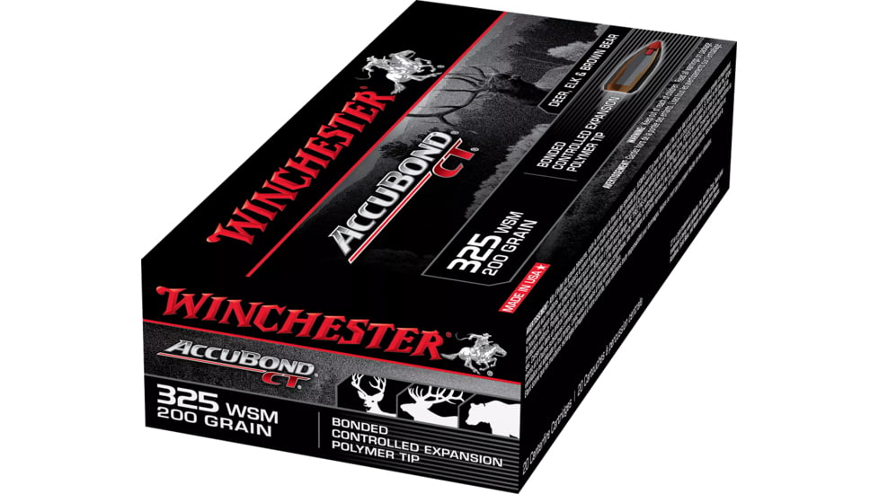 Winchester Ammo S325WSMCT Expedition Big Game 325 WSM 200 Gr AccuBond CT 20 Bx, S325WSMCT