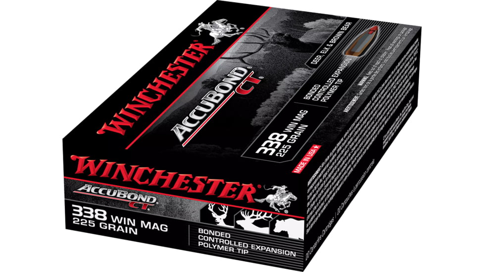 Winchester Ammo S338CT Expedition Big Game .338 Win Mag 225 Gr AccuBond CT20 Bx, S338CT