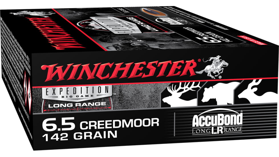 Winchester Ammo S65LR Expedition Big Game Long Range 6.5 Creedmoor 142Gr AccuBo, S65LR