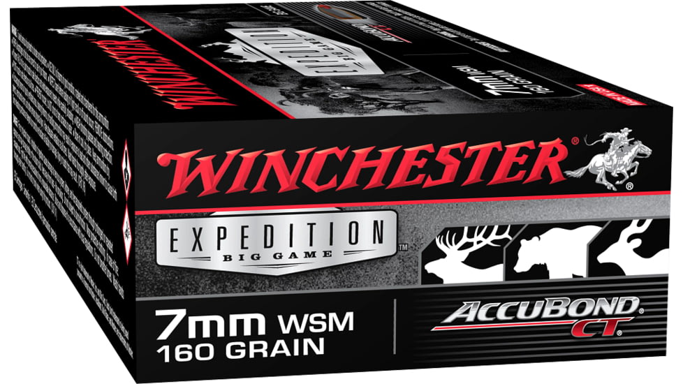 Winchester Ammo S7MMWSMCT Expedition Big Game 7mm WSM 160Gr AccuBond CT 20 Bx, S7MMWSMCT