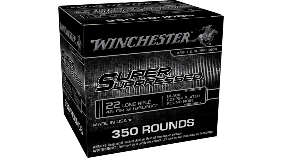 Winchester Ammo SUP22LRB2 Super Suppressed 22LR 45gr 350 Per Box/4 Case