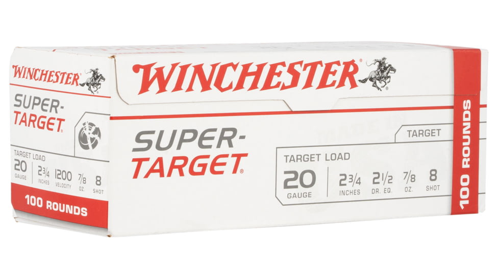 Winchester Ammo TRGT208VP Super Target 20 Gauge 2.75 7/8 Oz 8 Shot 100 Bx/ 2 C
