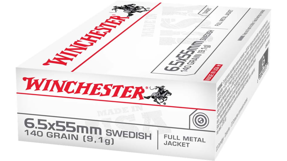 Winchester Ammo USA6555 USA Target 6.5x55 Swedish 140 Gr Full Metal Jacket 20 Pe