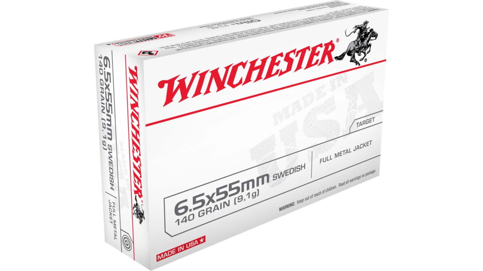 Winchester Ammo USA6555 USA Target 6.5x55 Swedish 140 Gr Full Metal Jacket 20 Pe