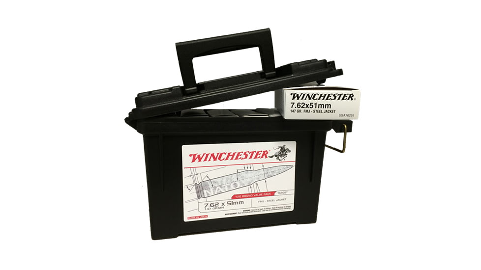 Winchester Ammo USA76251AC USA Ammo Can 7.62x51mm 147 Gr Full Metal Jacket FMJ