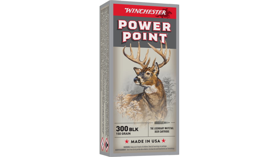 Winchester Ammo X300BLK Deer Season XP .300 Blackout 150 Grain Pointed Soft Point Brass Rifle Ammo, 20 Rounds, X300BLK
