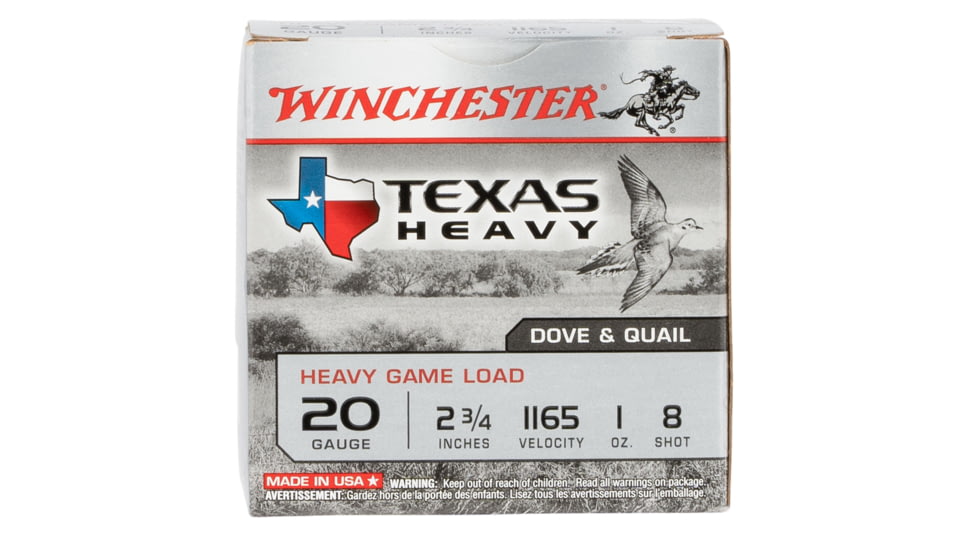 Winchester Ammo XU20HT8 Super-X Heavy Game Load 20 Gauge 2.75 8 Shot 25 Bx/ 10