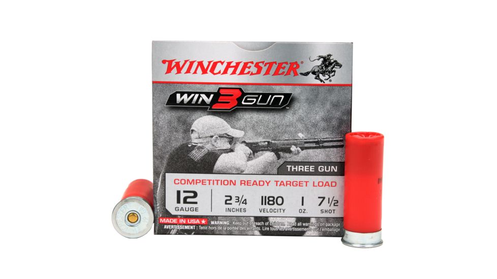 Winchester 3Gun 12ga 2.75 2.75 dram 1oz 7.5sh /25 XLT127TG