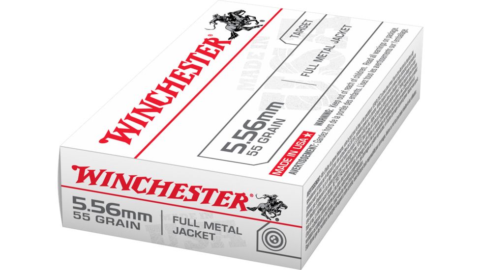 Winchester 5.56mm, 55 grain, Full Metal Jacket, Brass Case, 20-Rounds, Q3131L