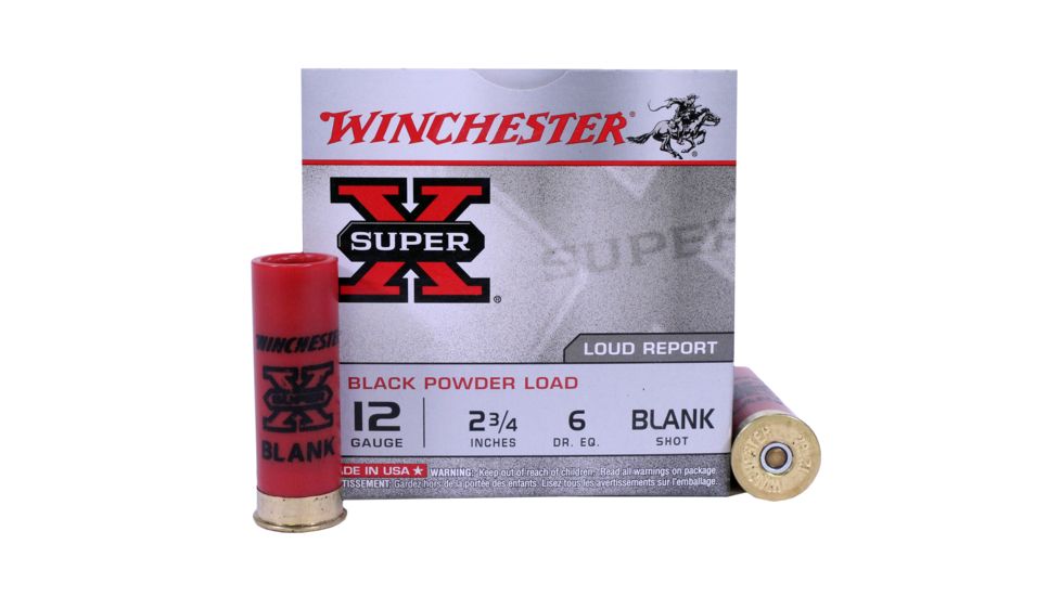 Winchester Super-X Shotshell 12 Gauge 0 oz 2.75in Blanks Ammo, 25 Rounds, XBP12
