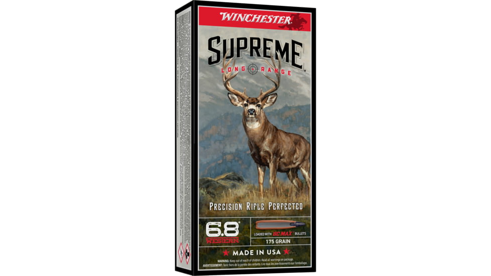 Winchester BC Max 6.8 Western 175 gr Brass Rifle Ammo, 20 Round, S68WBC