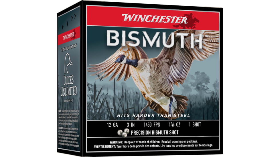 Winchester Bismuth 12 Gauge 1 3/8 oz 3in #1 Shotgun Ammo, 25 Rounds, SWB1231