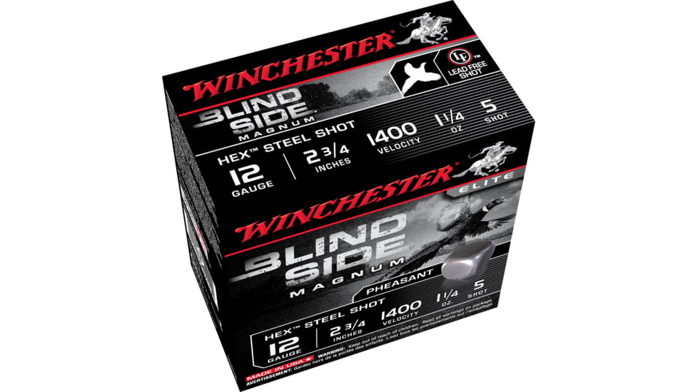 Winchester Blind Side 12 Gauge 1 1/4 oz 2.75in Centerfire Shotgun Ammo, 25 Rounds, SBSPH125