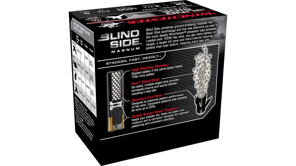 Winchester Blind Side 12 Gauge 1 1/4 oz 2.75in Centerfire Shotgun Ammo, 25 Rounds, SBSPH125