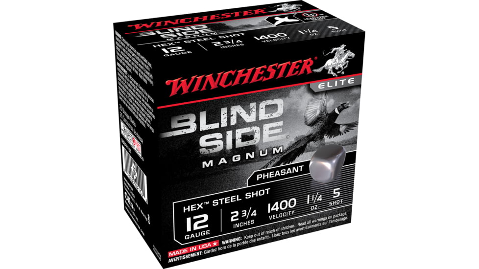 Winchester Blind Side 12 Gauge 1 1/4 oz 2.75in Centerfire Shotgun Ammo, 25 Rounds, SBSPH125