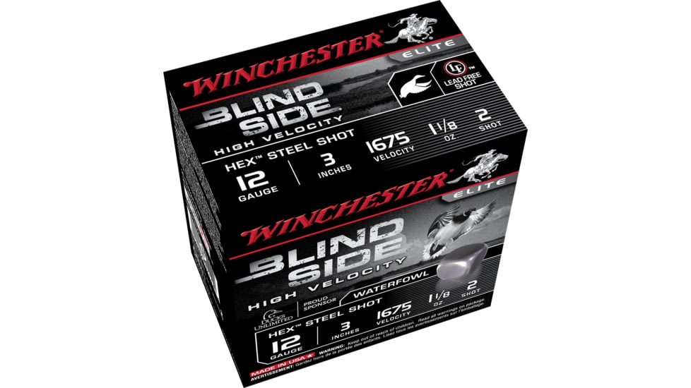 Winchester Blind Side 12 Gauge 1 1/8 oz 3in Centerfire Shotgun Ammo, 25 Rounds, SBS123HV2