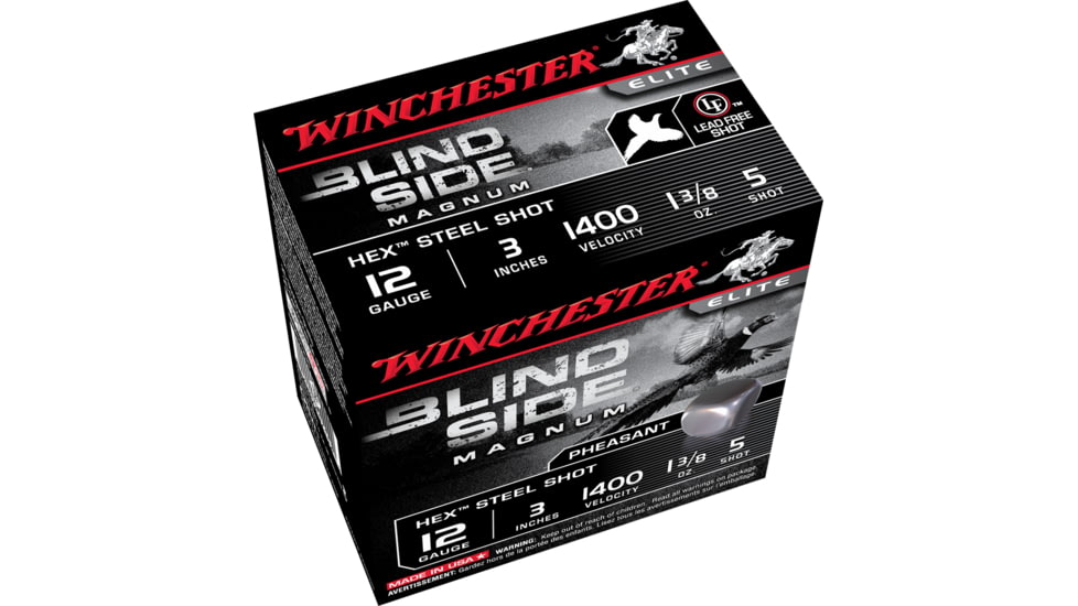 Winchester Blind Side 12 Gauge 1 3/8 oz 3in Centerfire Shotgun Ammo, 25 Rounds, SBSPH1235