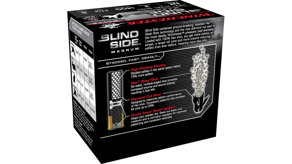Winchester Blind Side 12 Gauge 1 3/8 oz 3in Centerfire Shotgun Ammo, 25 Rounds, SBSPH1235
