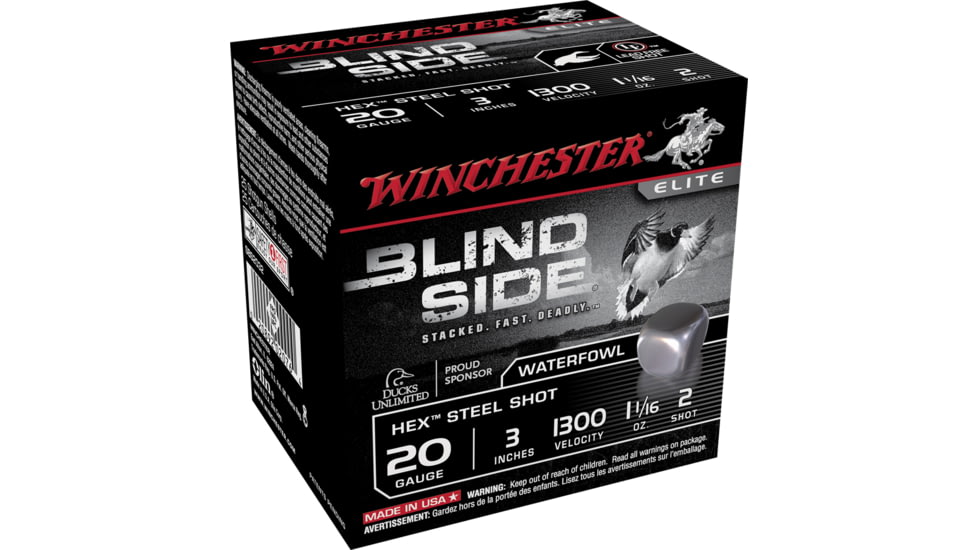 Winchester Blind Side 20 Gauge 1 1/16 oz 3in Centerfire Shotgun Ammo, 25 Rounds, SBS2032