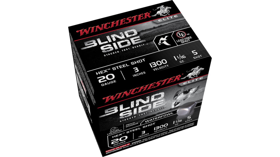 Winchester Blind Side 20 Gauge 1 1/16 oz 3in Centerfire Shotgun Ammo, 25 Rounds, SBS2035