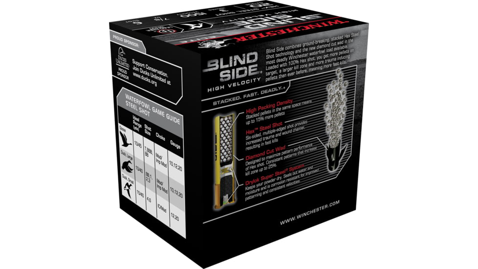 Winchester Blind Side 20 Gauge 7/8 oz 3in Centerfire Shotgun Ammo, 25 Rounds, SBS203HV6