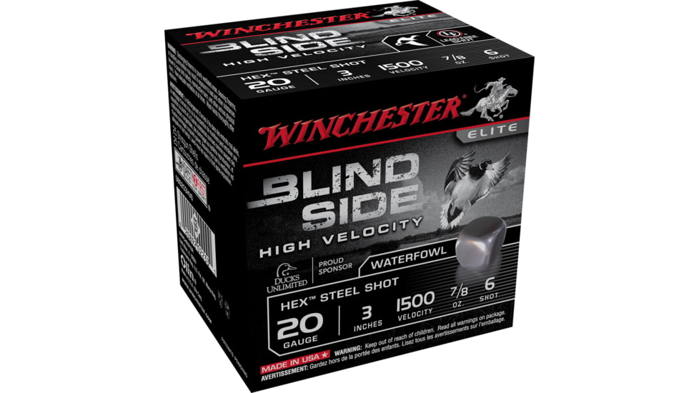 Winchester Blind Side 20 Gauge 7/8 oz 3in Centerfire Shotgun Ammo, 25 Rounds, SBS203HV6