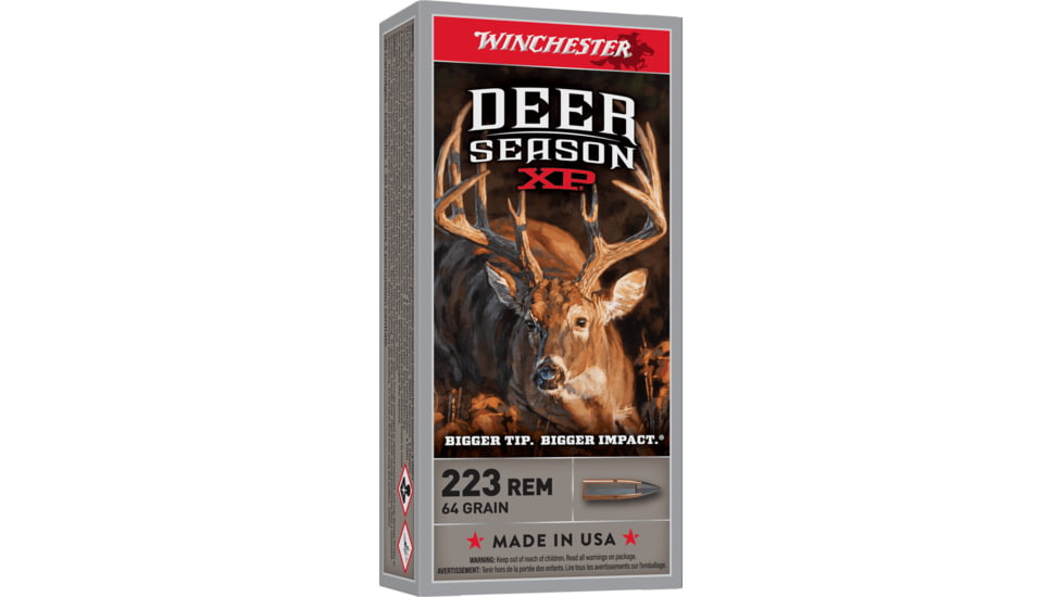 Winchester Deer Season XP .223 Remington 64 grain Extreme Point Polymer Tip Centerfire Rifle Ammo, 20 Rounds, X223DS