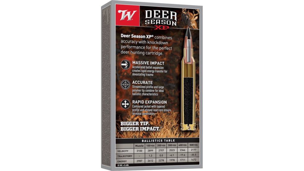 Winchester Deer Season XP 7mm Remington Magnum 140 grain Extreme Point Polymer Tip Centerfire Rifle Ammo, 20 Rounds, X7DS