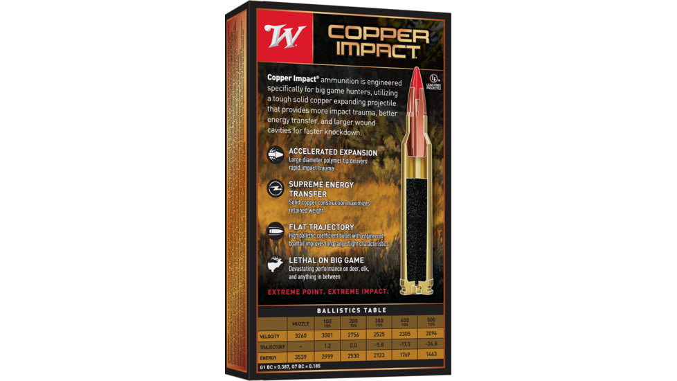 Winchester Deer Season XP Copper Impact .300 Winchester 150 Grain Copper Extreme Point Centerfire Rifle Ammo, 20 Rounds, X300CLF