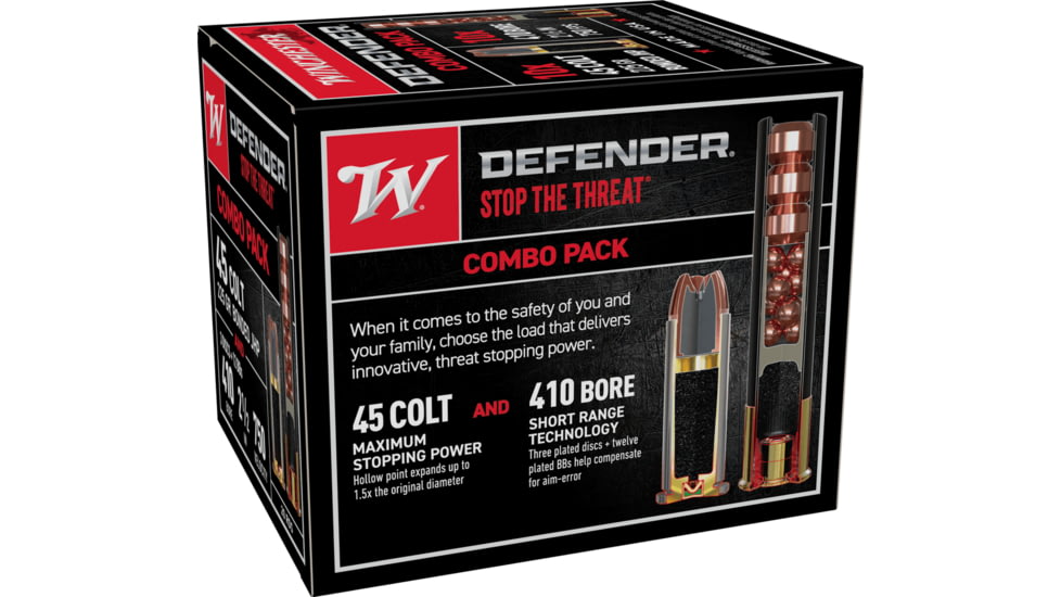 Winchester Defender HANDGUN 410 Bore 225 grain 2.5in Centerfire Shotgun Ammo, 20 Rounds, S41045PD