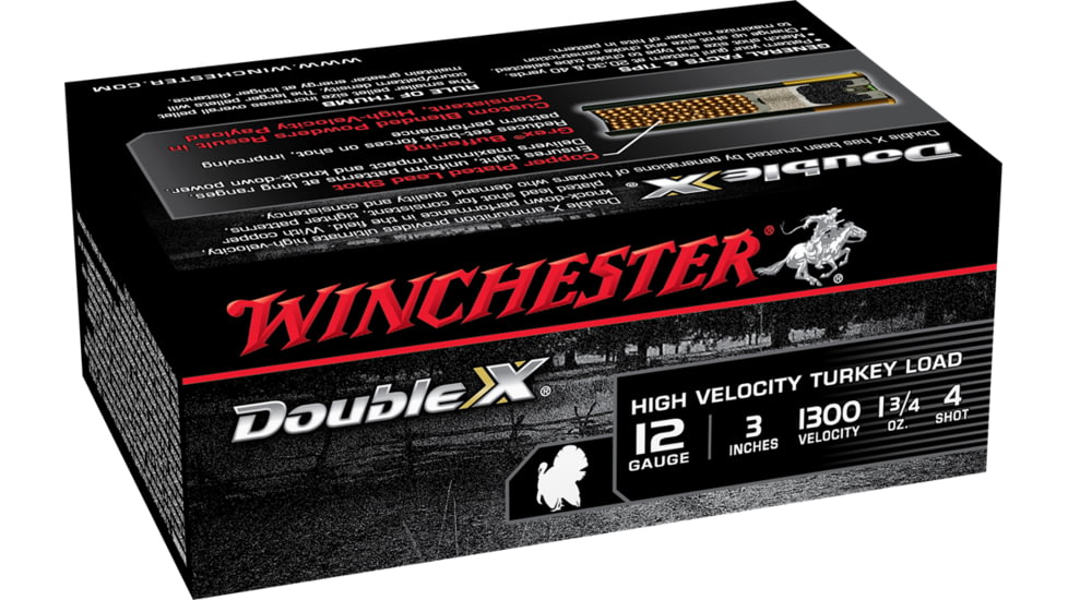 Winchester Double X 12 Gauge 1 3/4 oz 3in Centerfire Shotgun Ammo, 10 Rounds, STH1234
